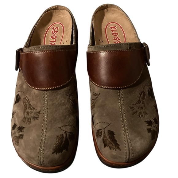 Klogs Footwear Austin Embroidered Leather Women's Clogs NEW - Picture 2 of 9